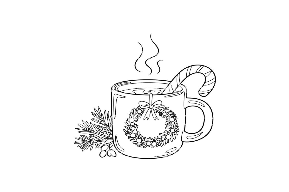 Winter Forest Sunrise Coloring Books