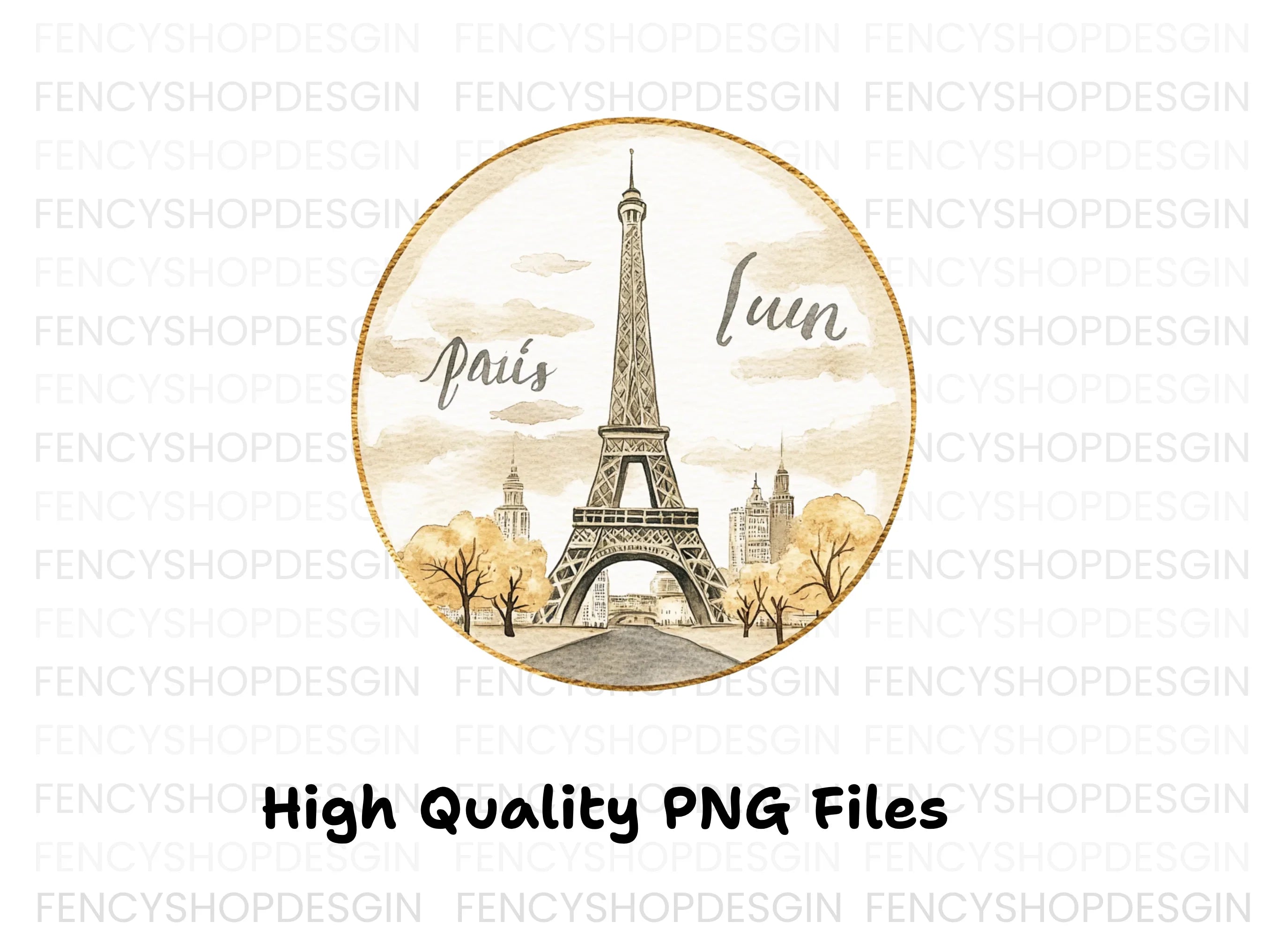 Eiffel Tower Paris Clipart Bundle