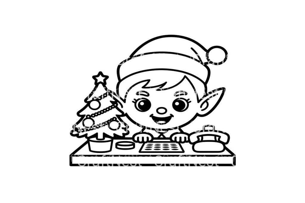 Christmas Elf Police Officer Coloring Books