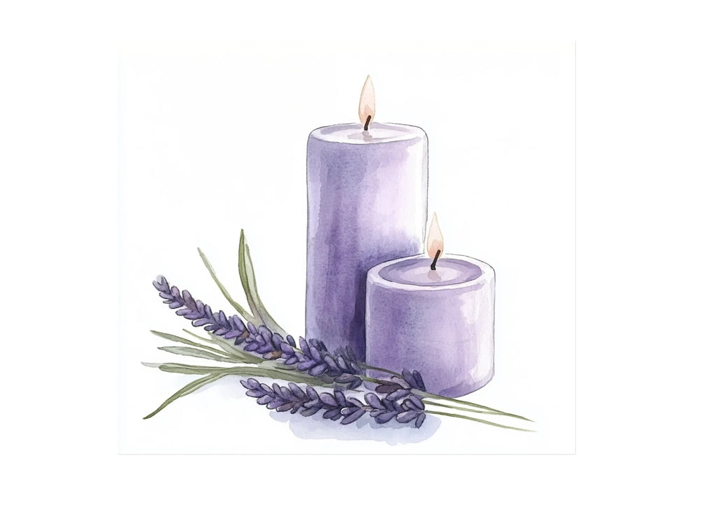 Lavender Candle Clipart Bundle