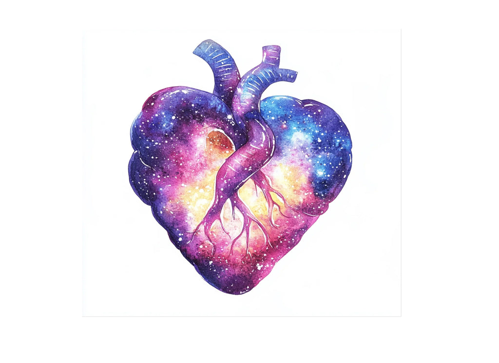 Anatomical Galaxy Heart Clipart Bundle
