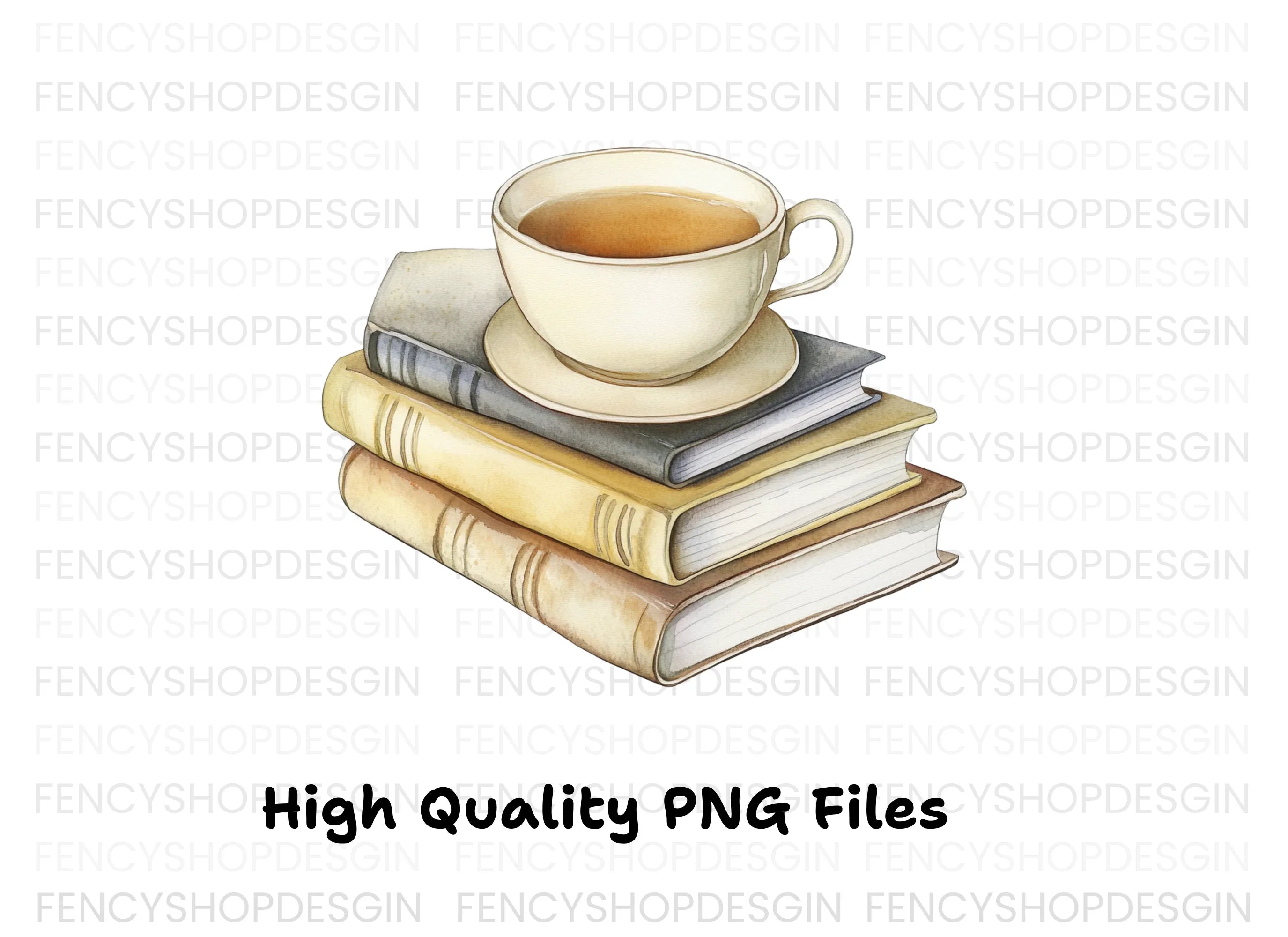Books and Tea Clipart Bundle