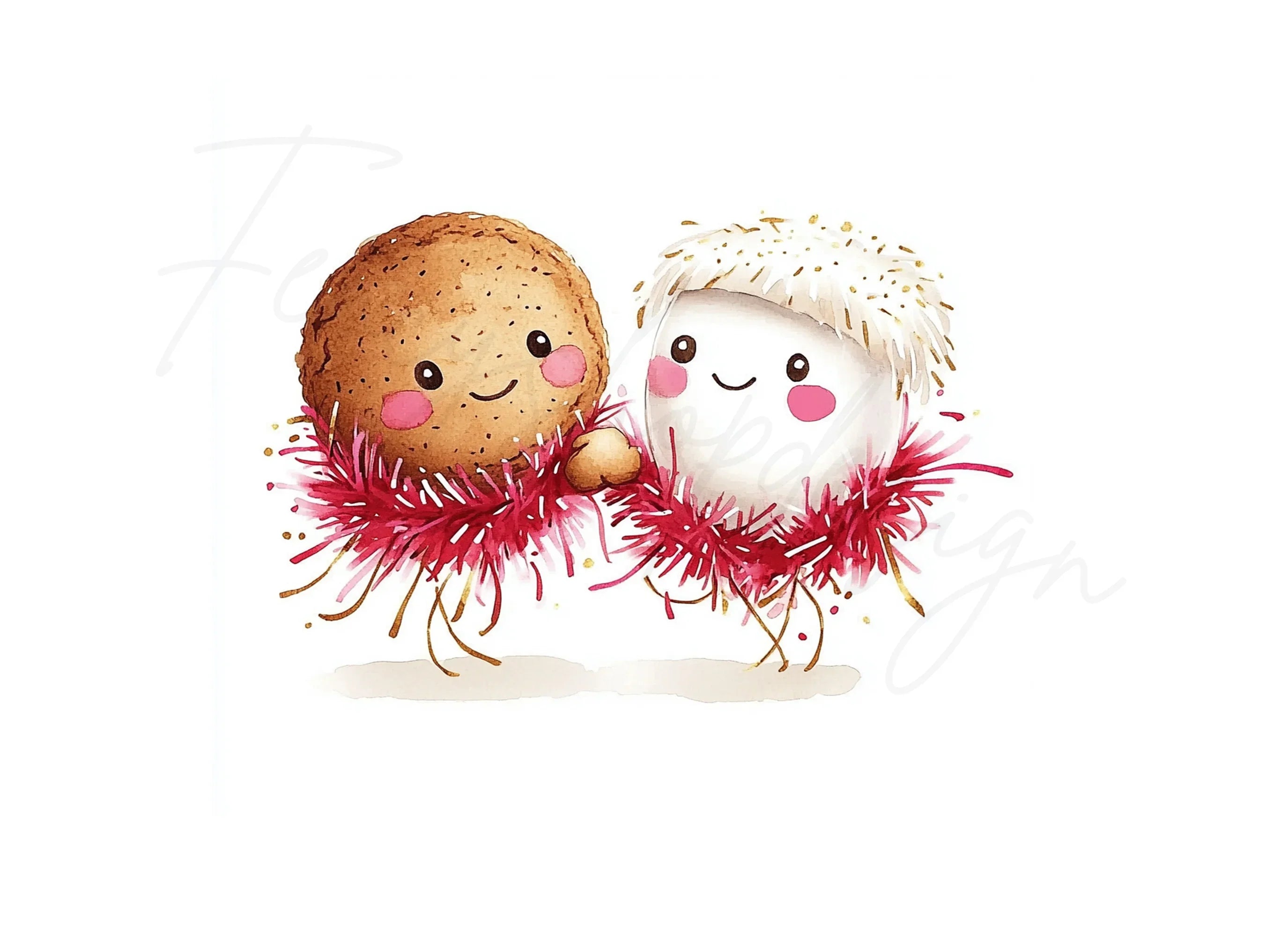 Festive Cookie and Milk Friends Clipart Bundle