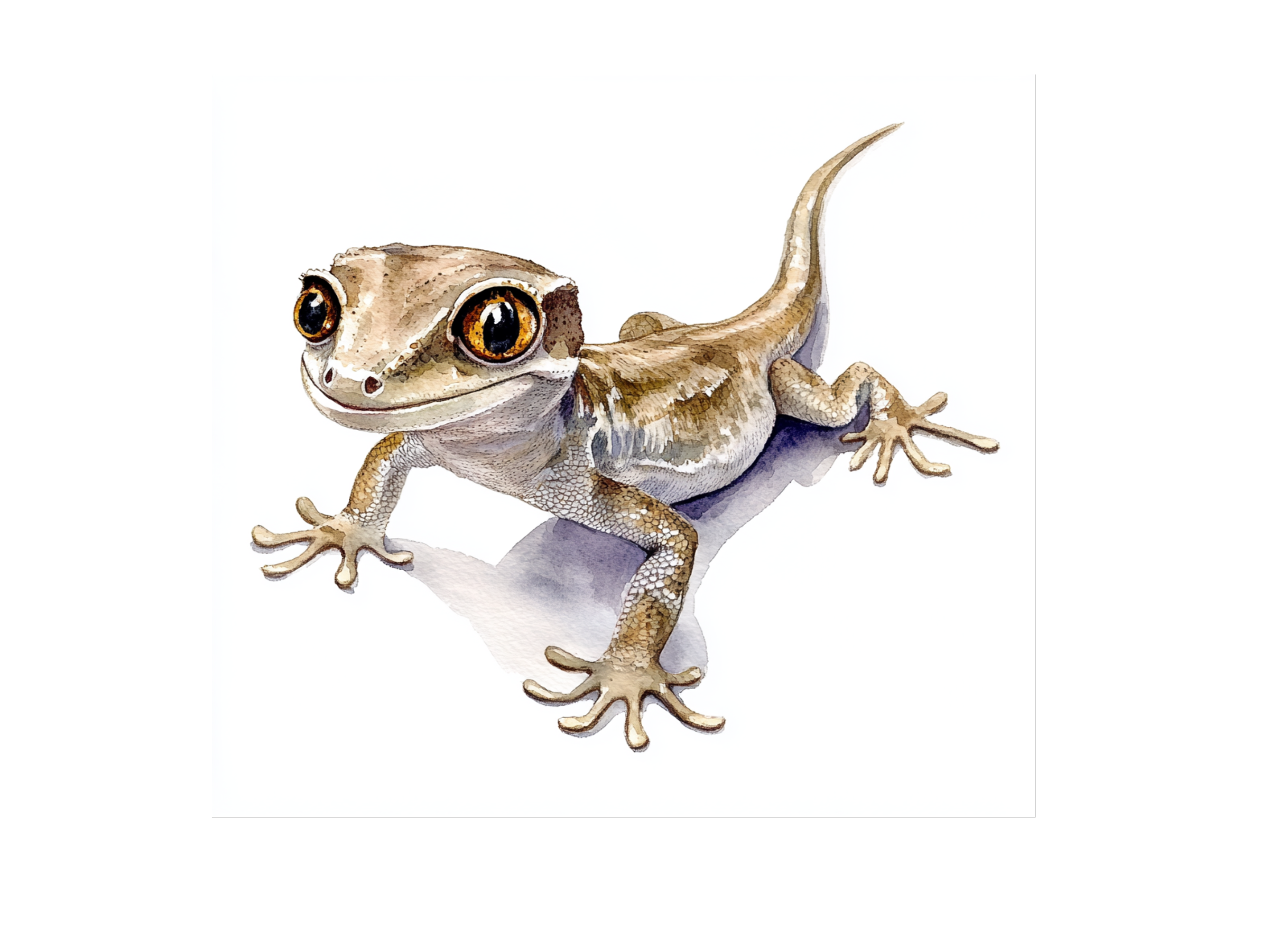 Adorable Brown Gecko Clipart Bundle
