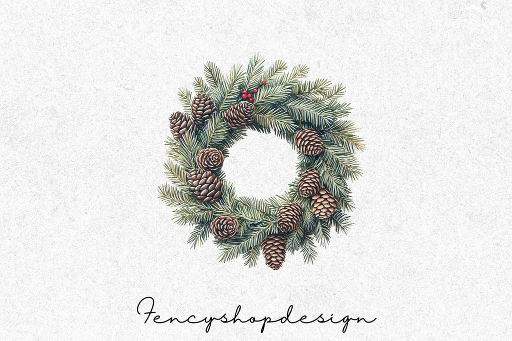 Winter Autumn Wreaths Clipart Bundle