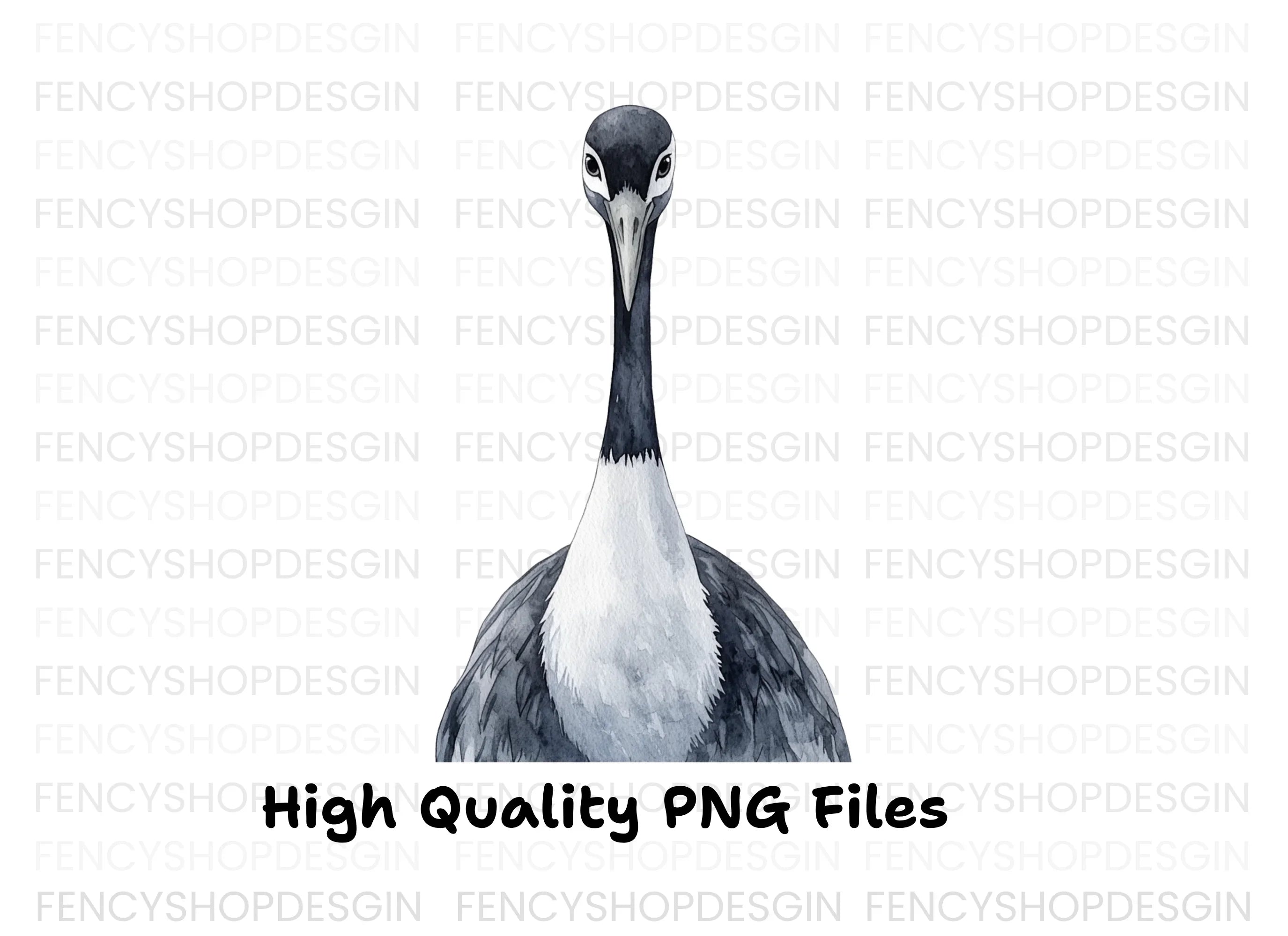 Striking Crane Head Clipart Bundle
