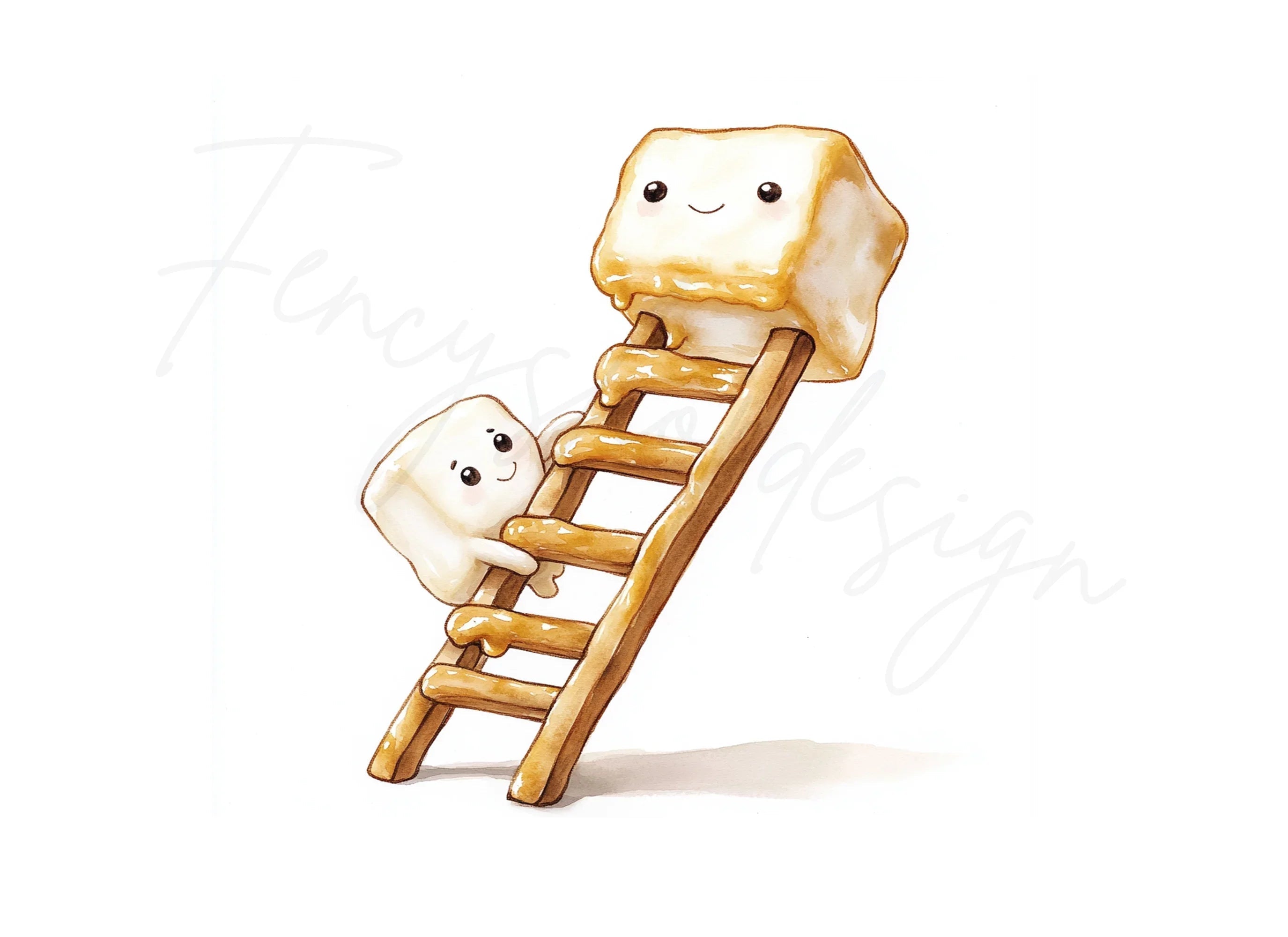 Adorable Marshmallow Ladder Clipart Bundle