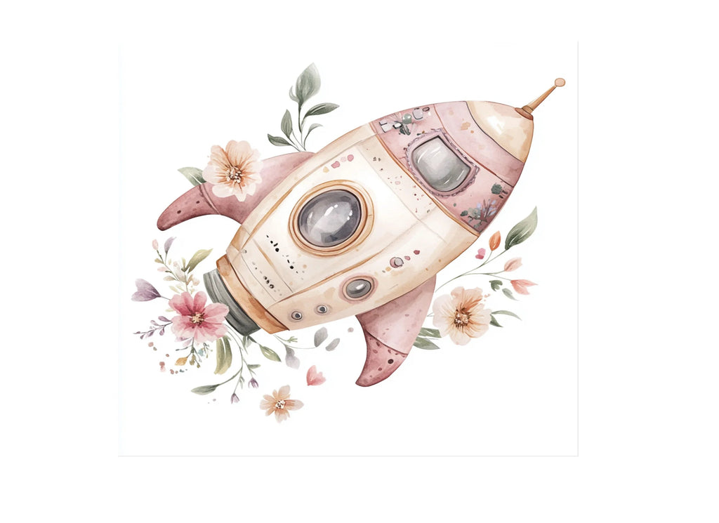 Floral Spacecraft Clipart Bundle