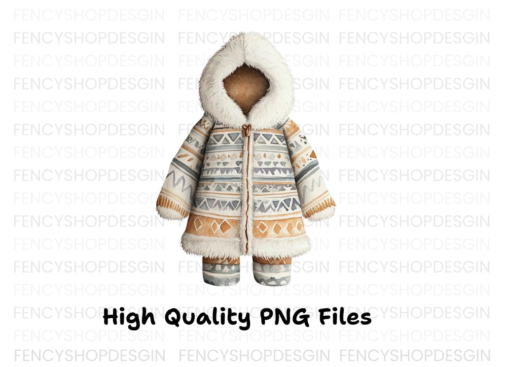 Traditional Inuit Clothing Clipart Bundle