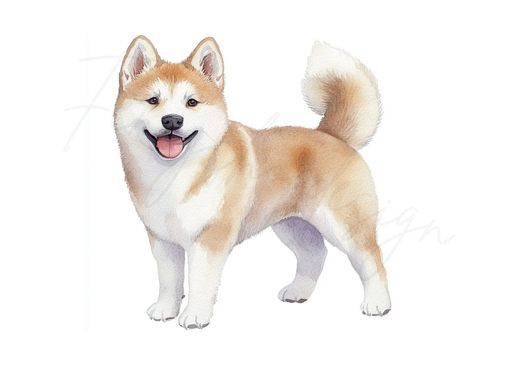 Akita Dog Breed Clipart Bundle