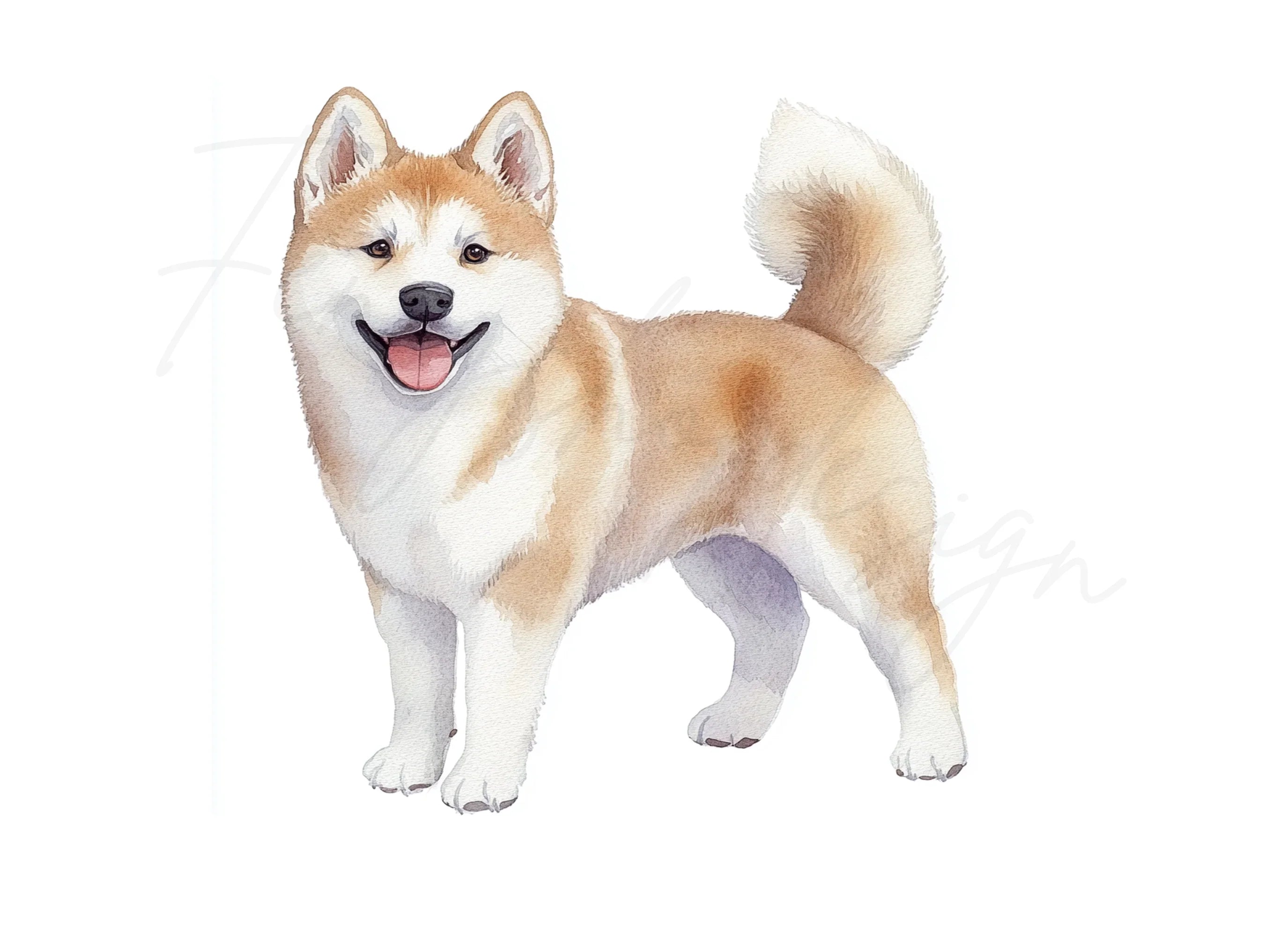 Akita Dog Breed Clipart Bundle