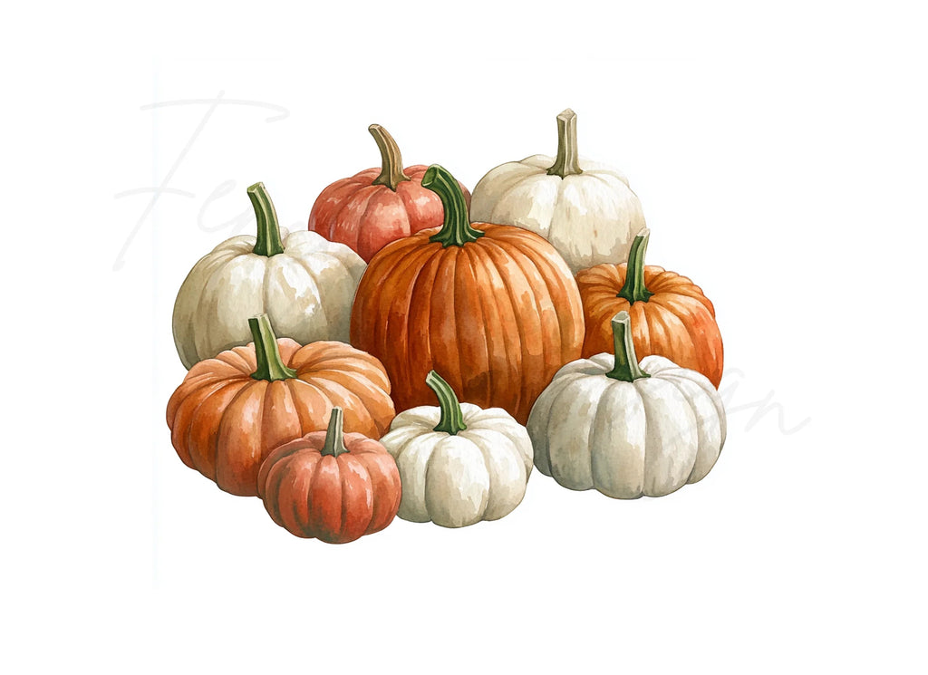 Autumn Harvest Pumpkin Clipart Bundle