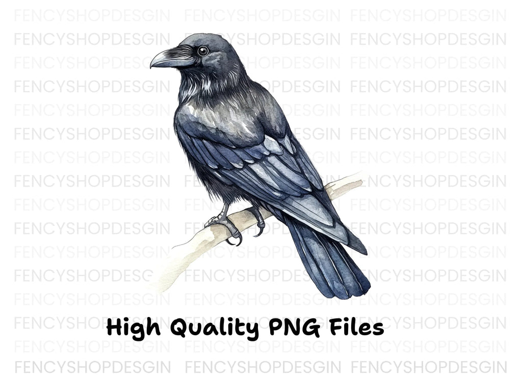 Black Raven Clipart Bundle
