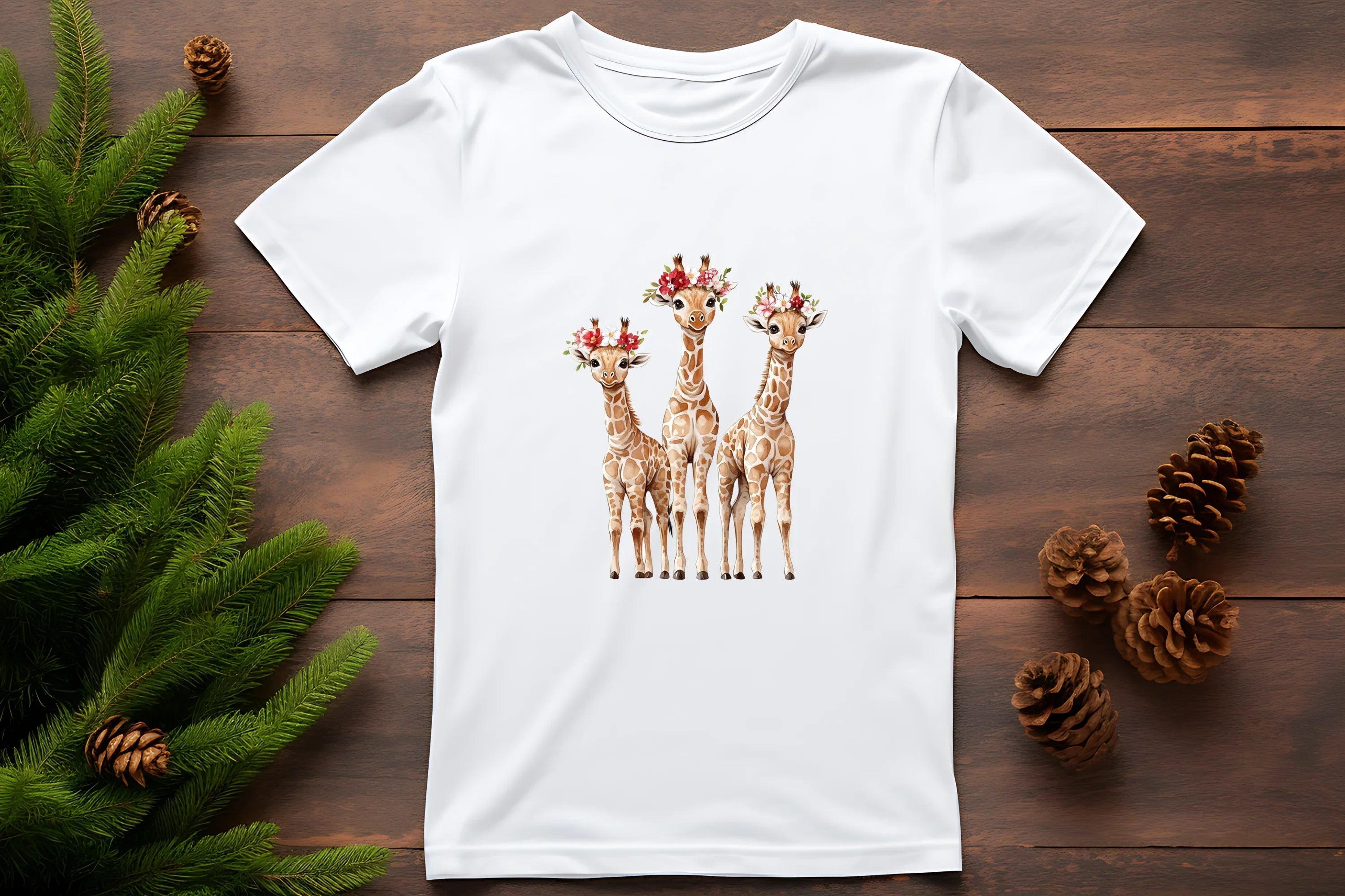 Cute Giraffe Family Clipart Bundle