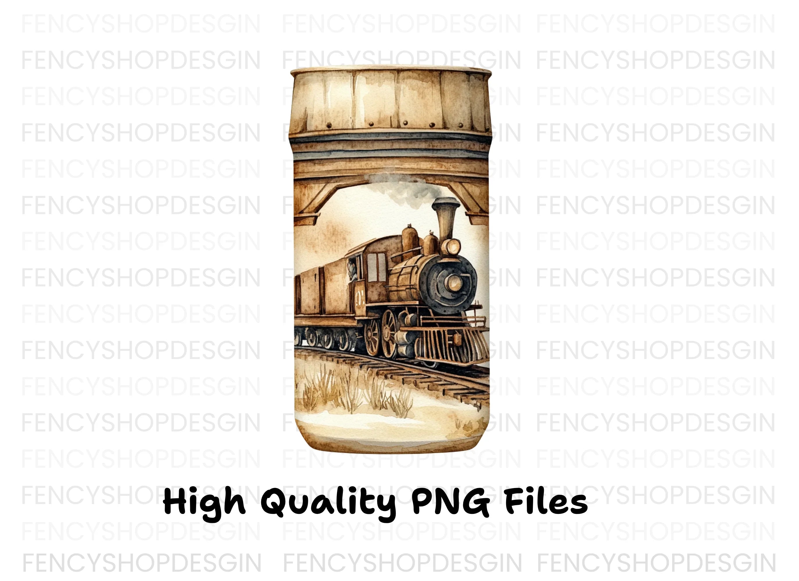 Vintage Train Clipart Bundle
