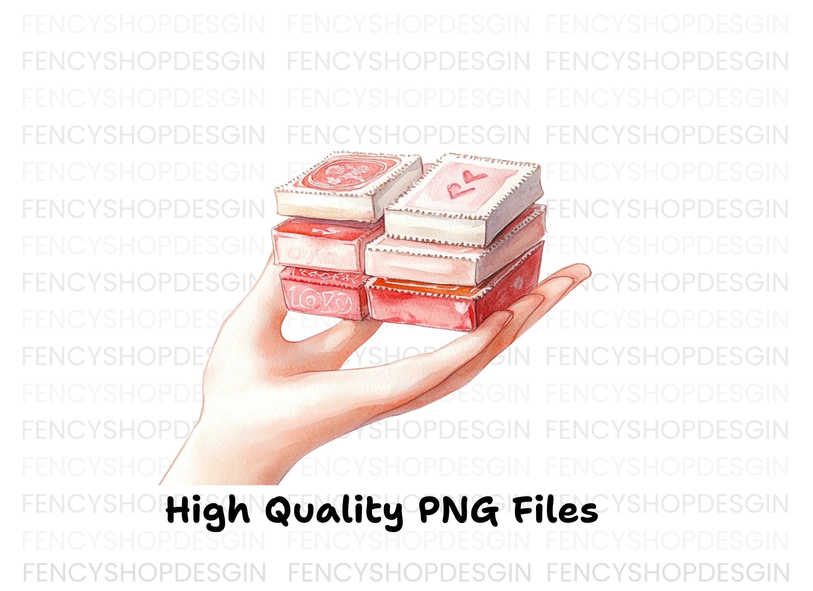 Hands Holding Love Cards Clipart Bundle