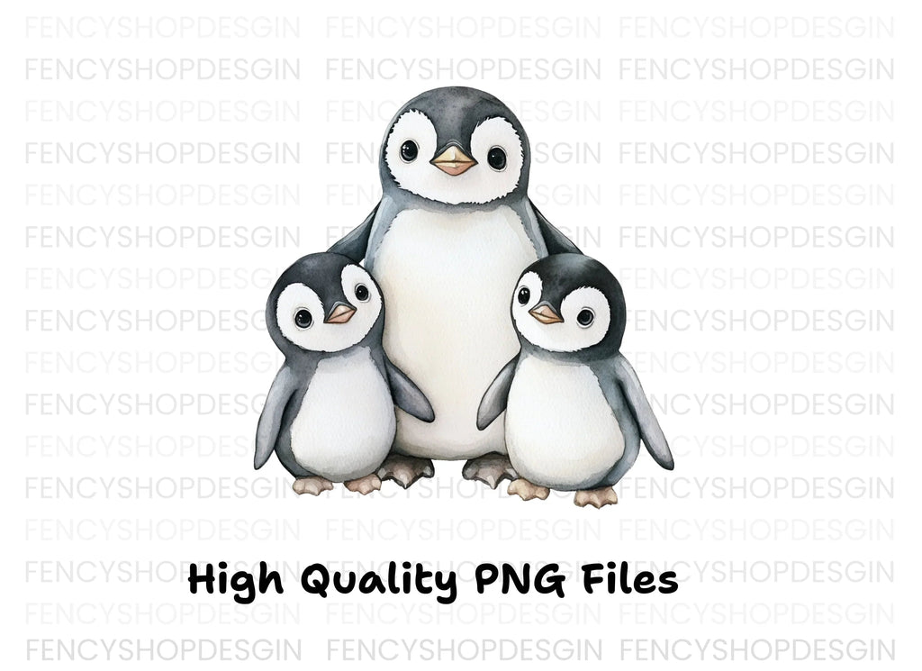 Charming Baby Penguin Clipart Bundle