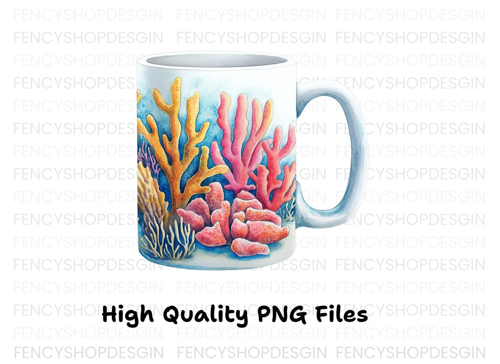 Vibrant Coral Reef Clipart Bundle