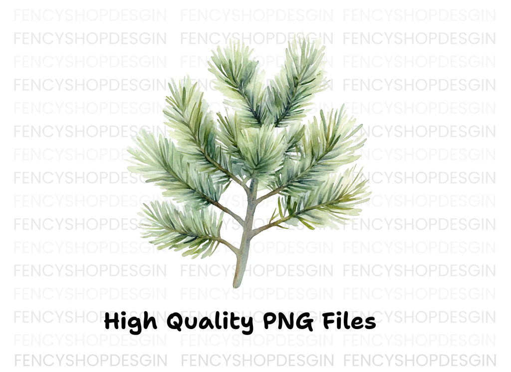 Pine Branch Clipart Bundle