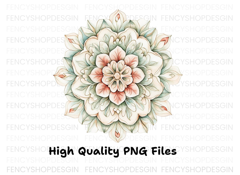 Elegant Floral Mandala Designs Clipart Bundle