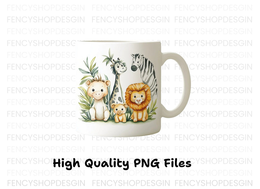 Cute Safari Animal Clipart Bundle