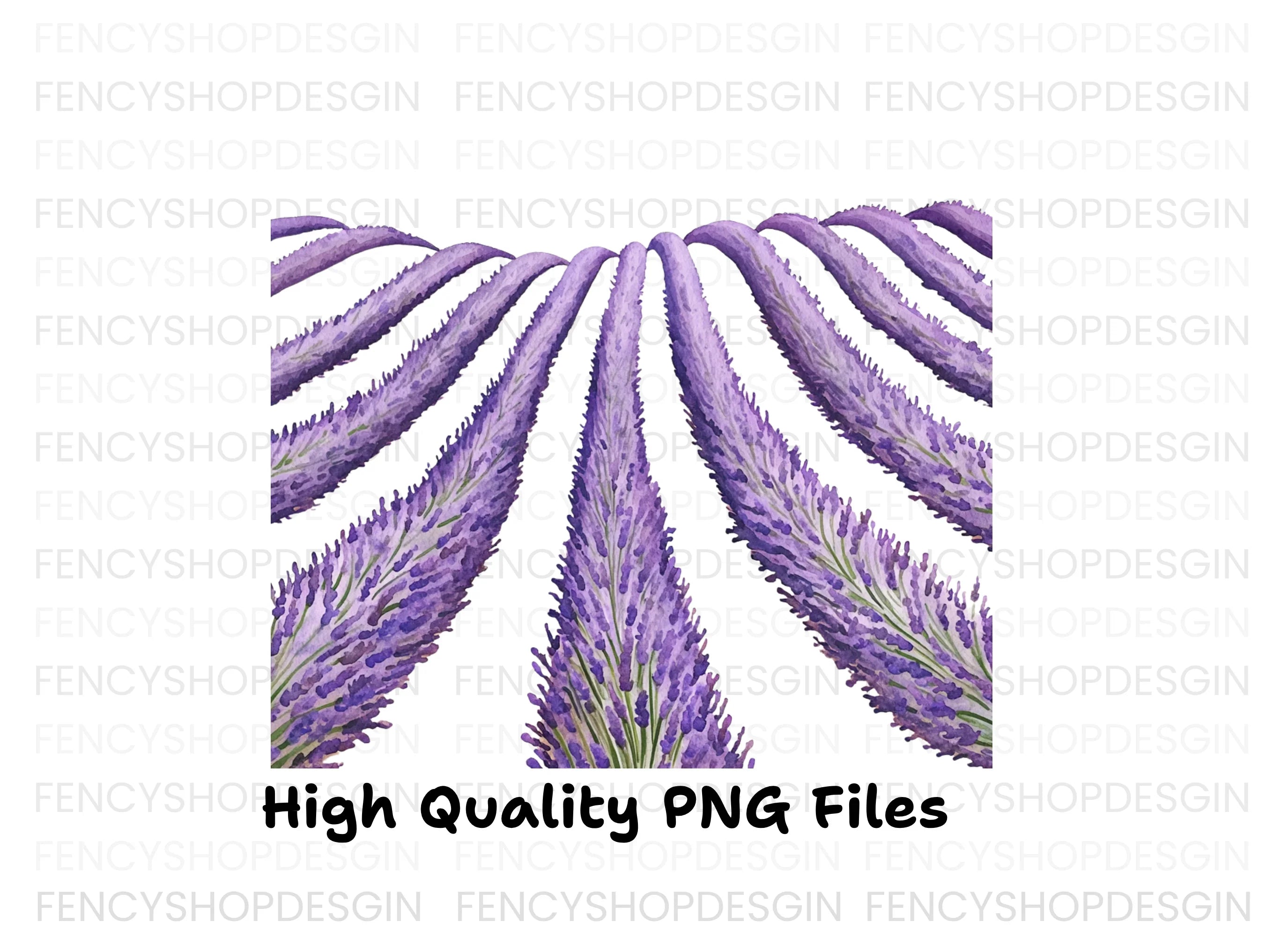 Lavender Field Clipart Bundle