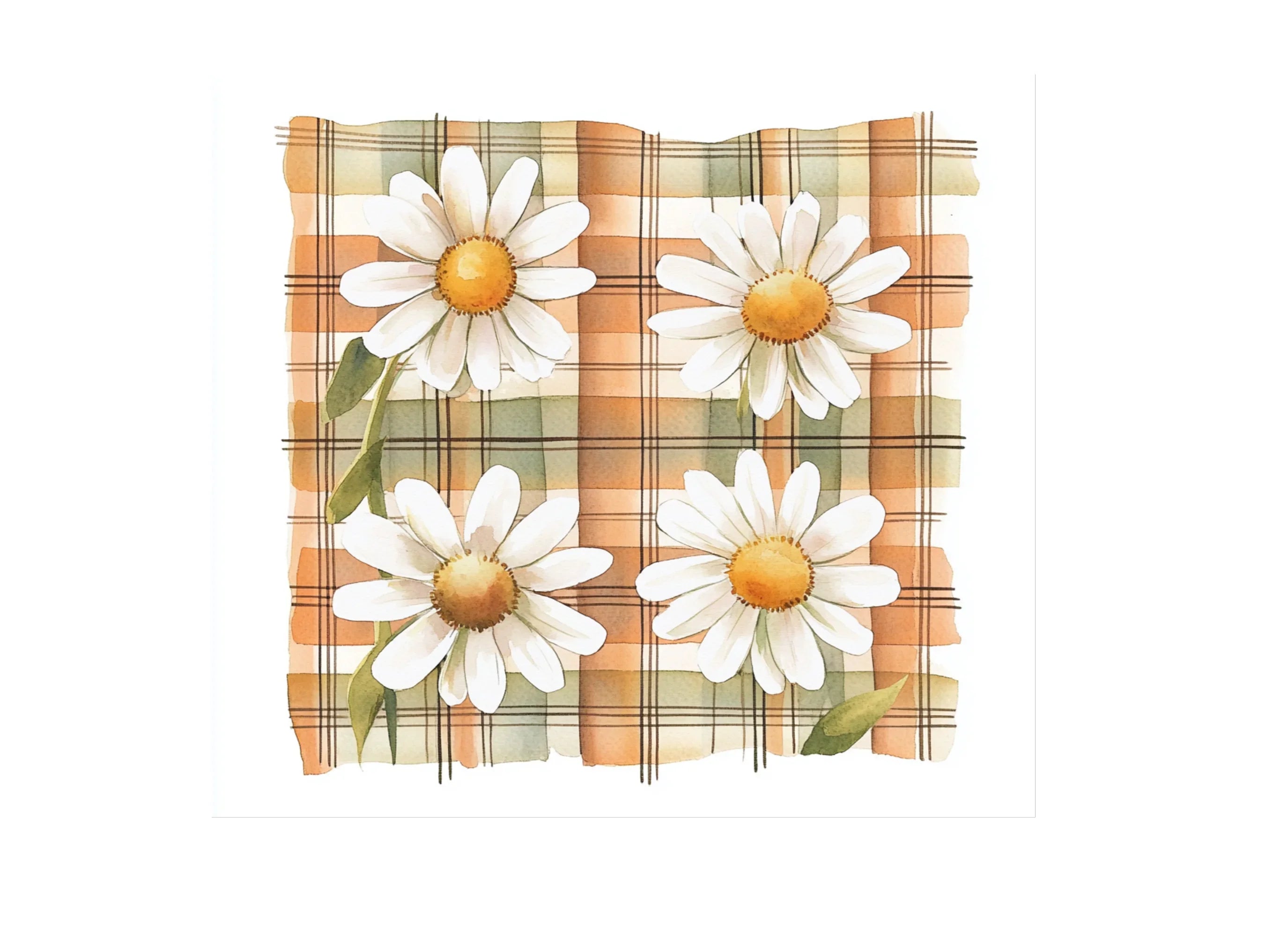 Daisy Plaid Clipart Bundle