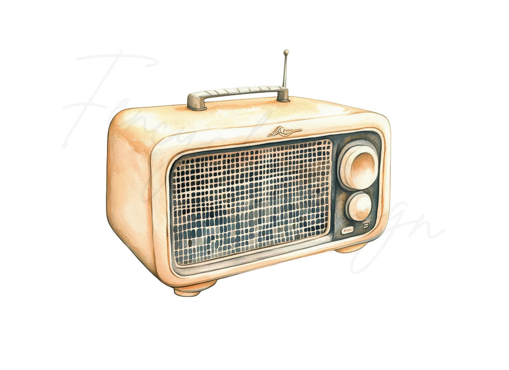 Retro Radio Receiver Clipart Bundle