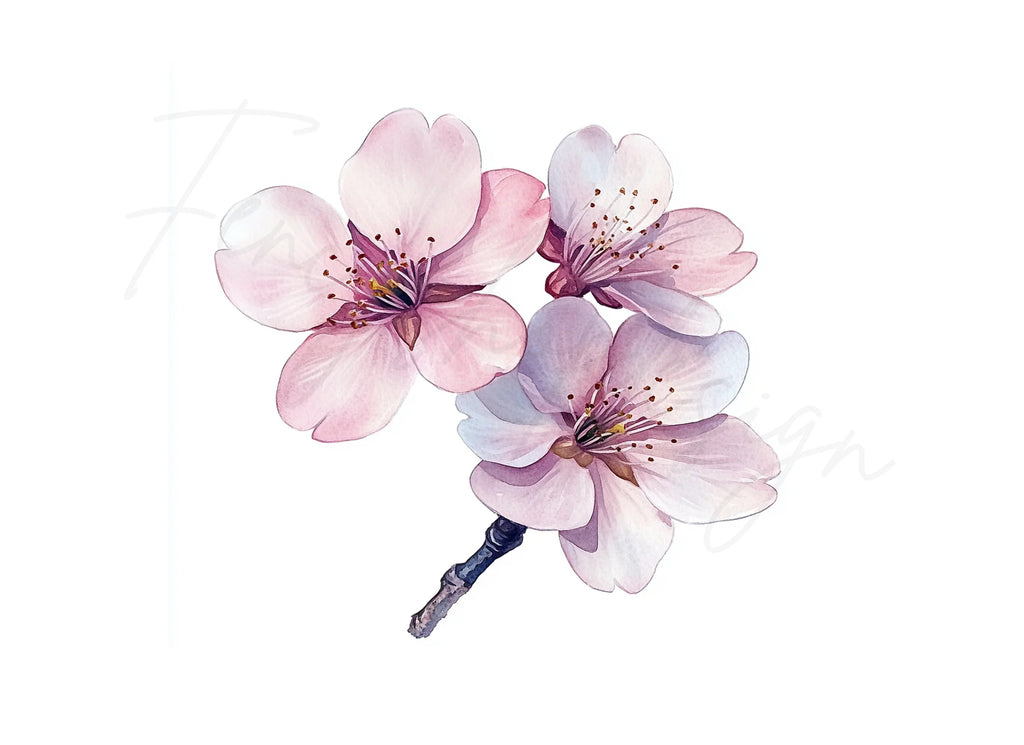 Delicate Cherry Blossom Clipart Bundle