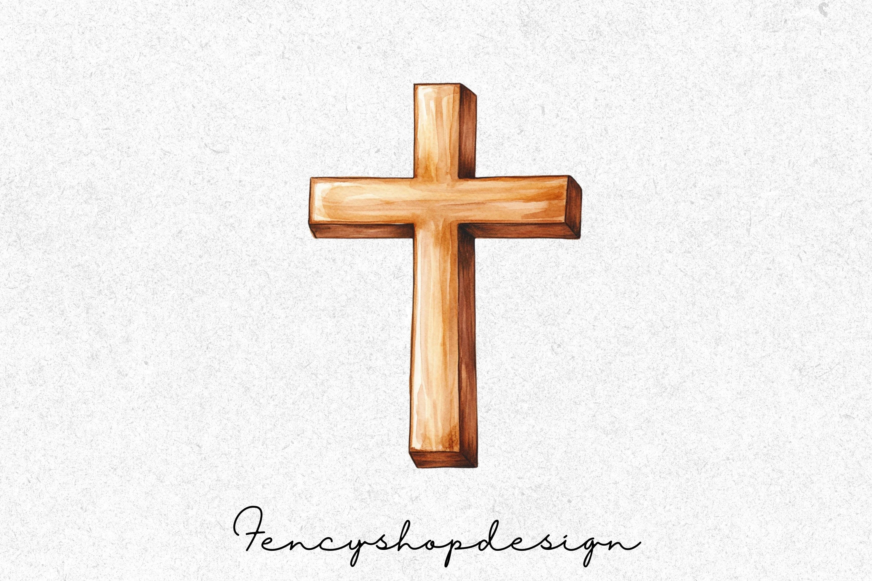 Wooden Crosses Clipart Bundle
