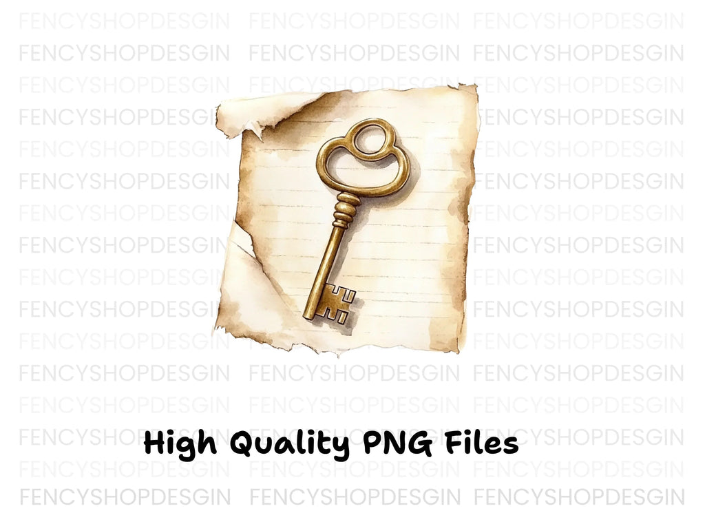 Antique Keys Clipart Bundle