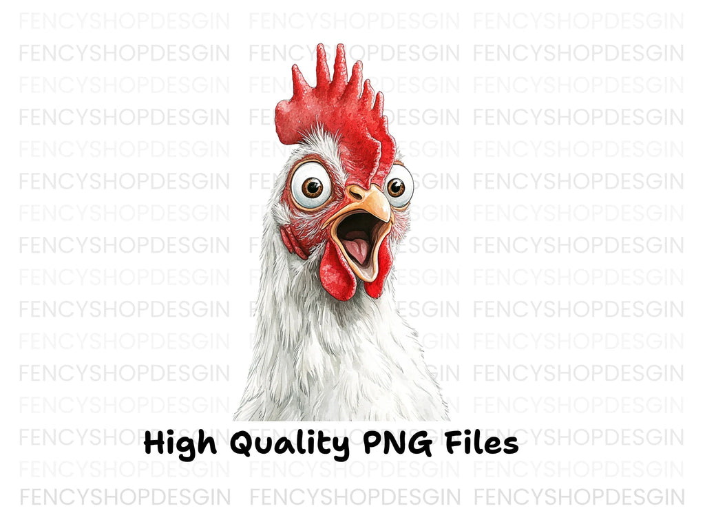 Funny Chicken Faces Clipart Bundle