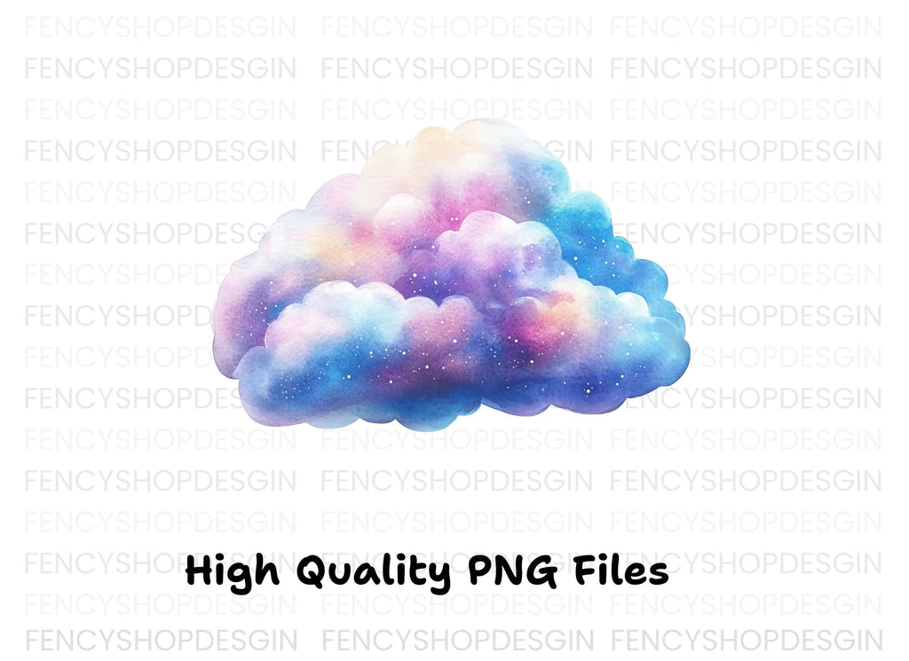 Galaxy Clouds Clipart Bundle