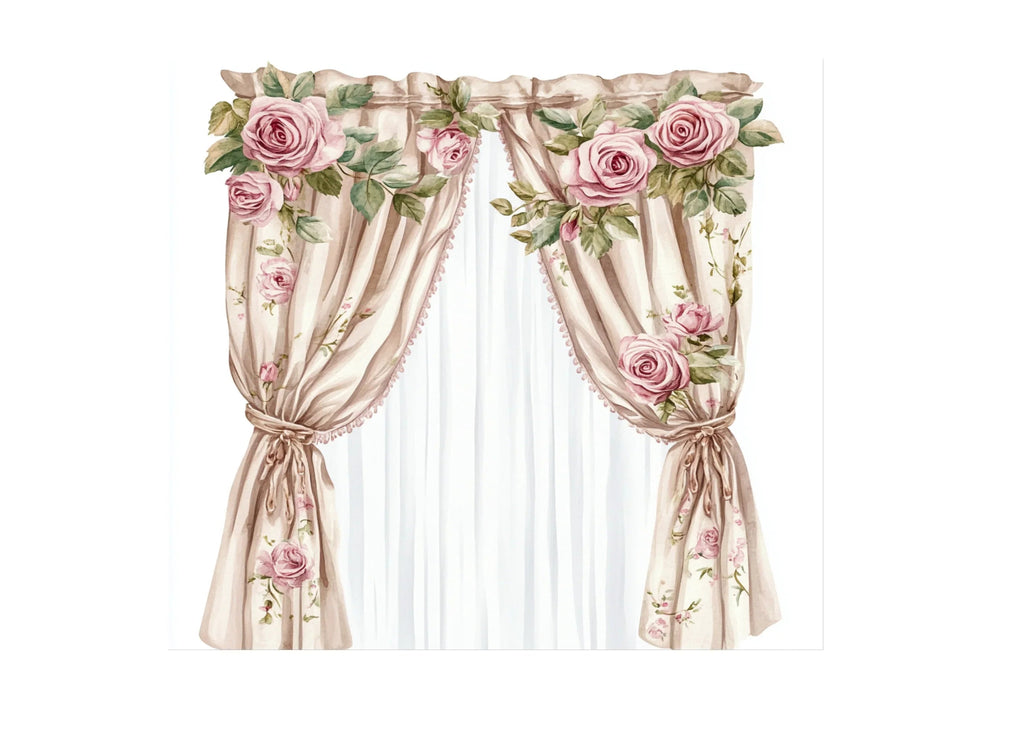 Floral Drapes Clipart Bundle