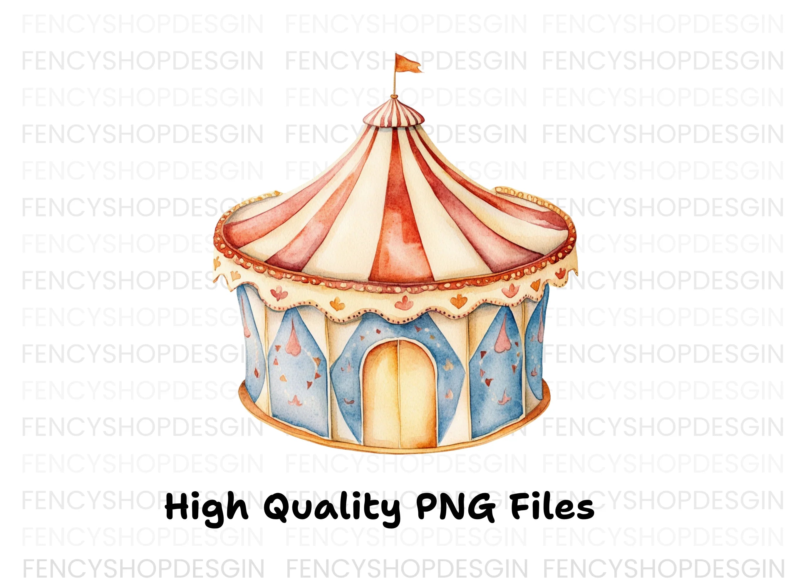 Whimsical Circus Tent Clipart Bundle