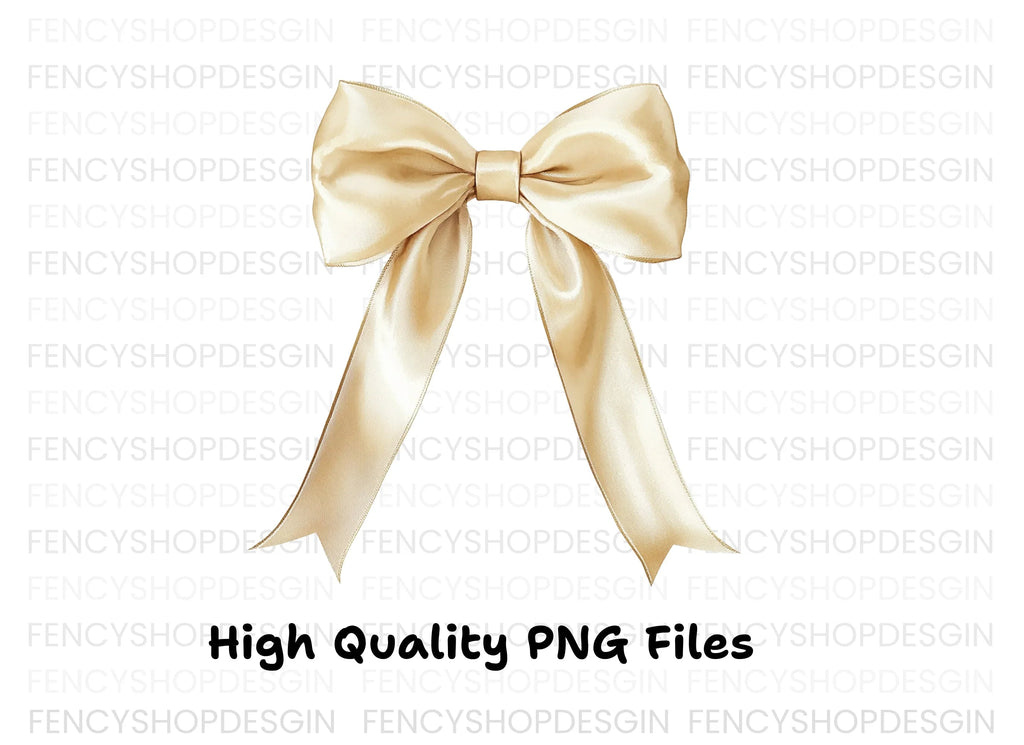 Elegant Gold Bows Clipart Bundle