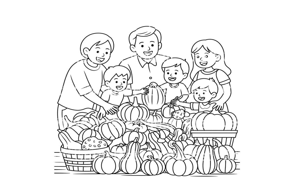 Family Pumpkin Patch Coloring Books