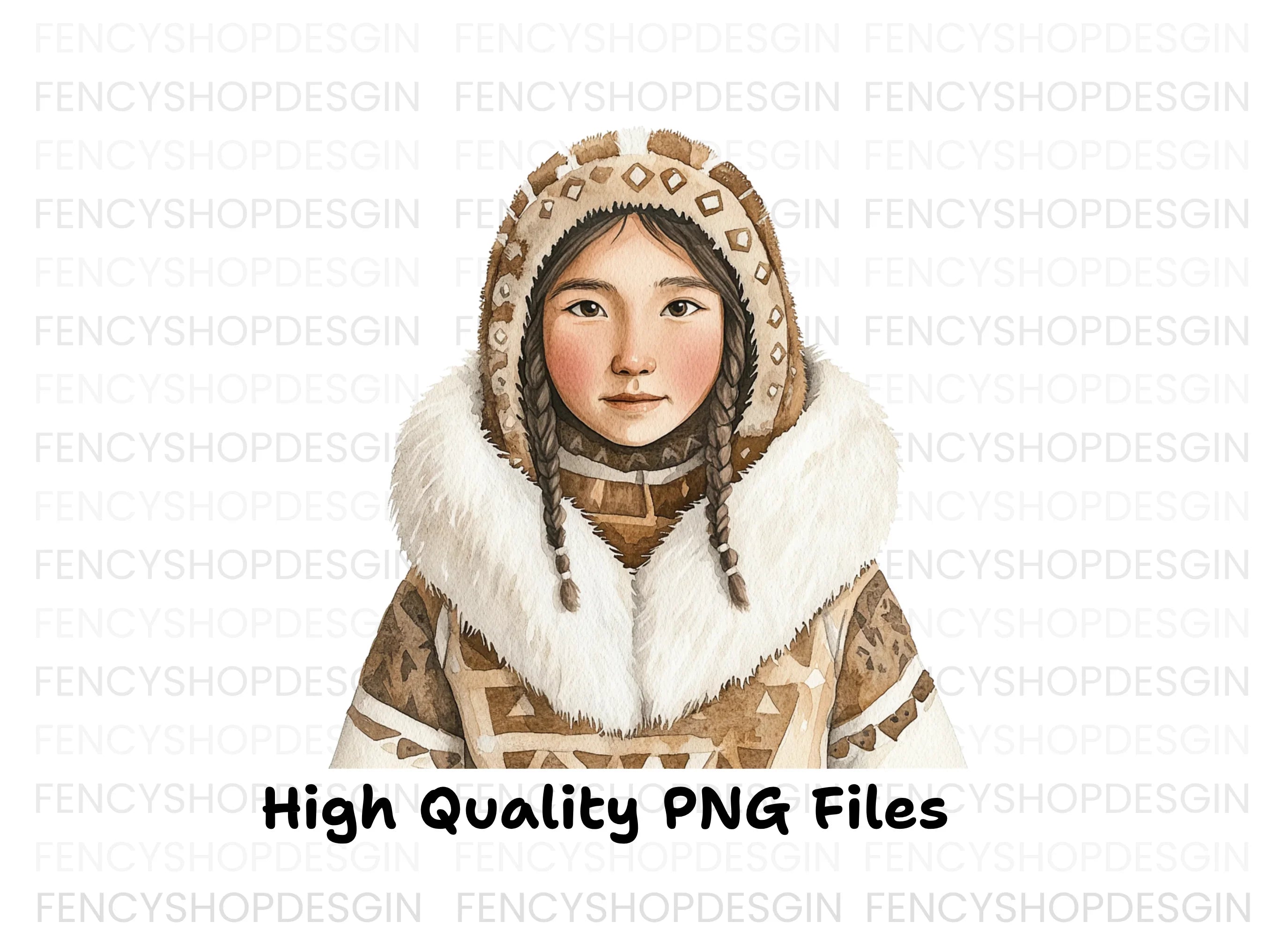 Inuit Children Clipart Bundle