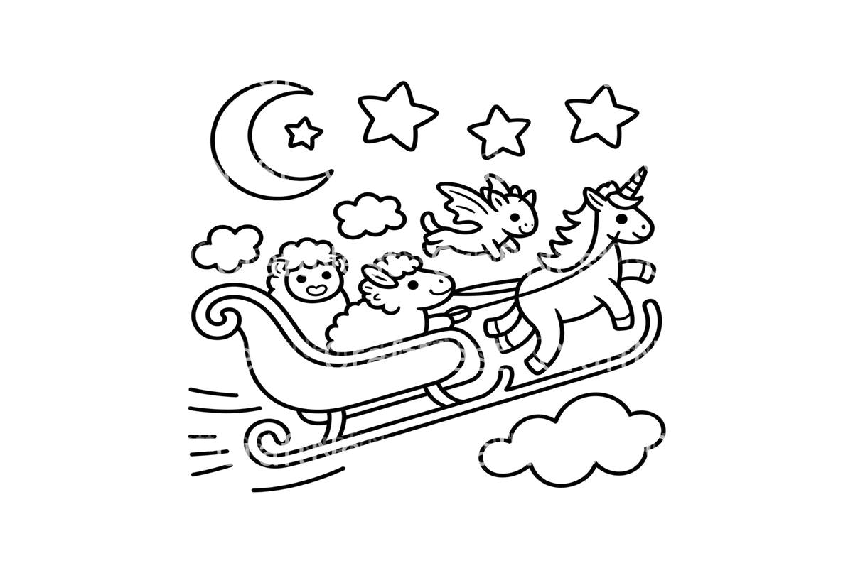 Christmas Sleigh Ride Coloring Books