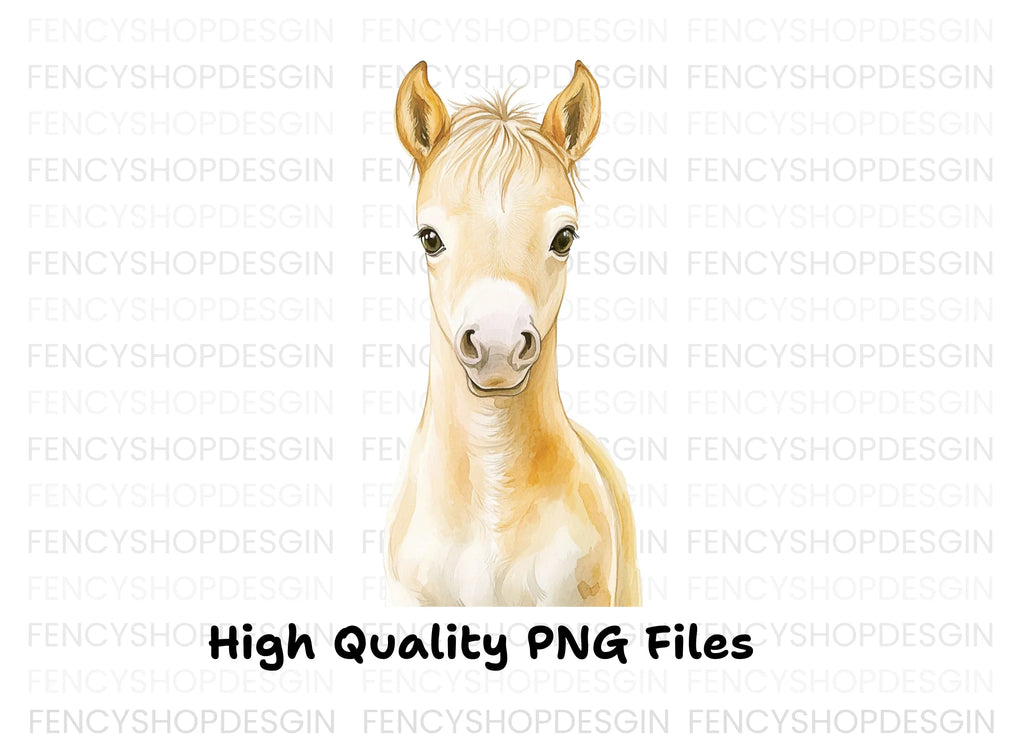 Adorable Palomino Foal Clipart Bundle