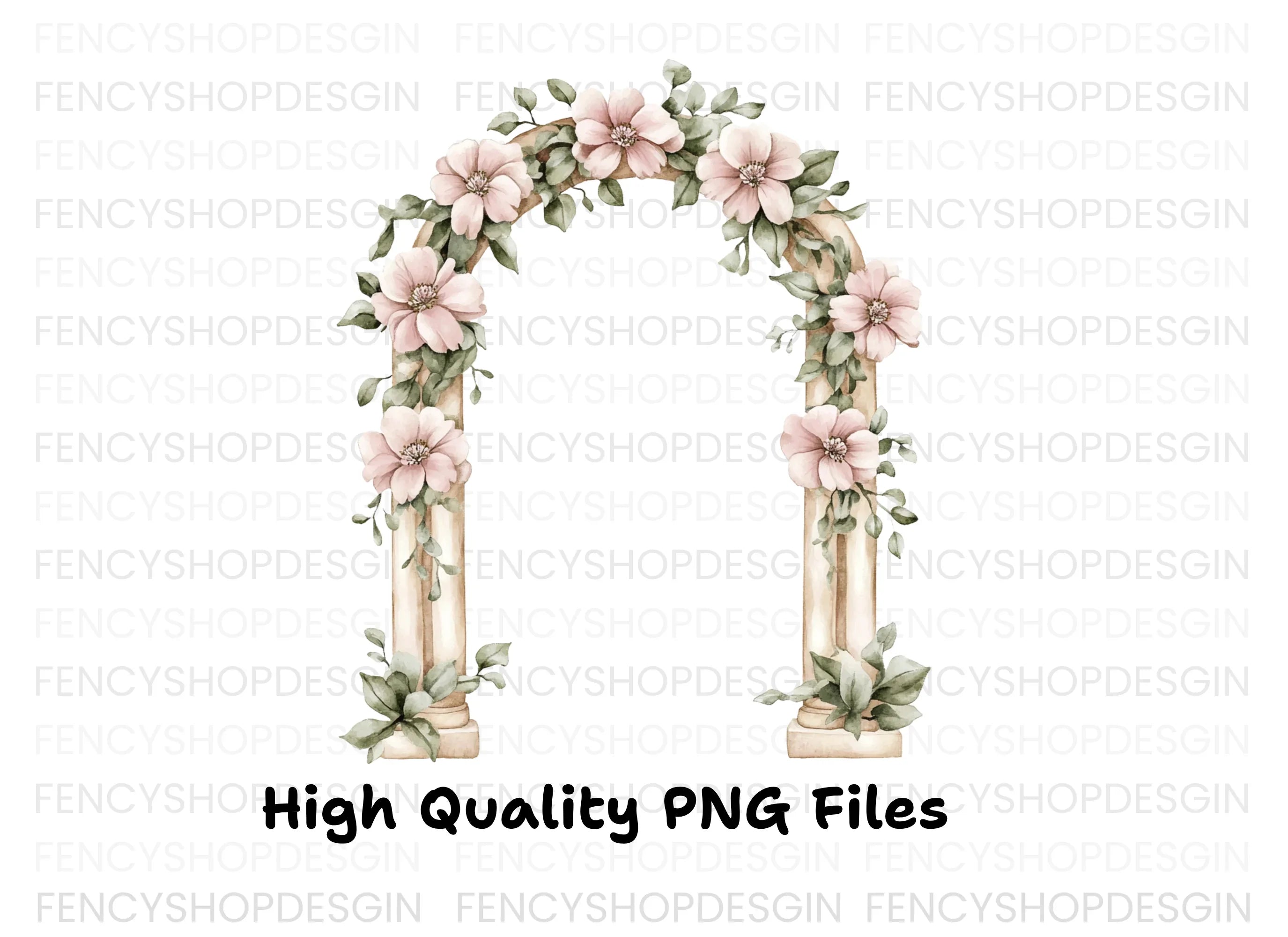 Elegant Floral Archway Clipart Bundle