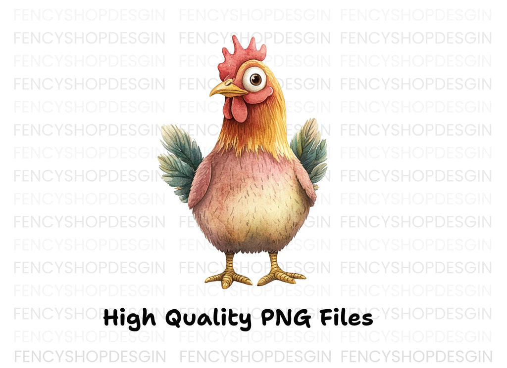 Cute Cartoon Chicken Fun Clipart Bundle
