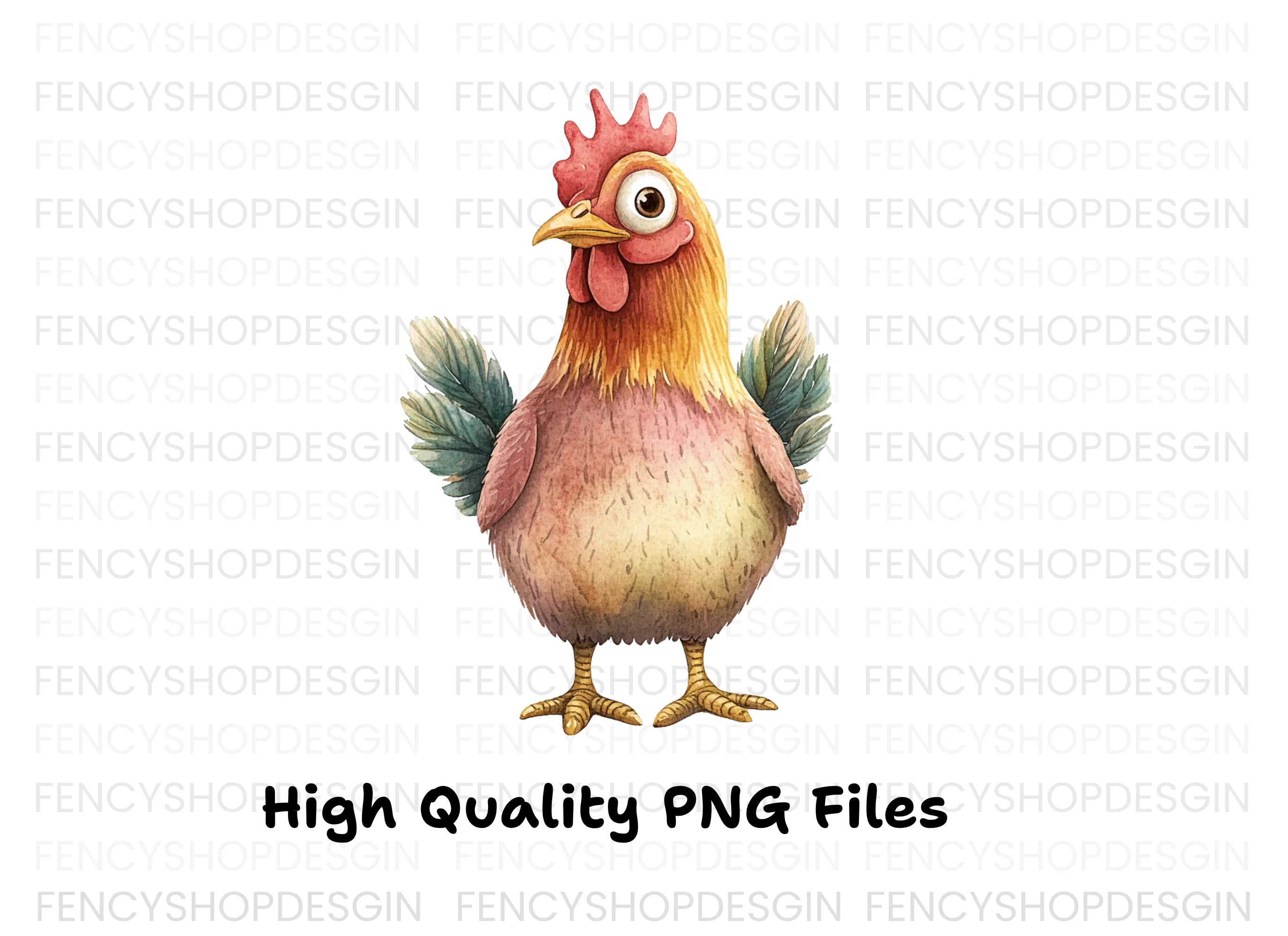 Cute Cartoon Chicken Fun Clipart Bundle