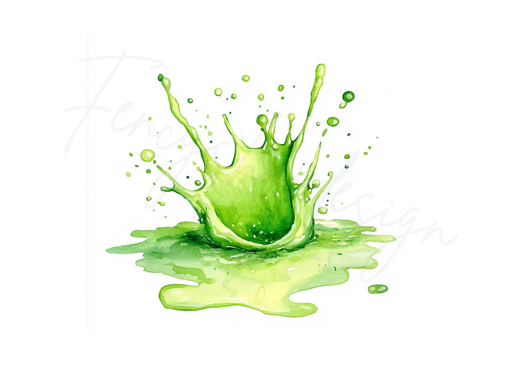 Green Splash Clipart Bundle