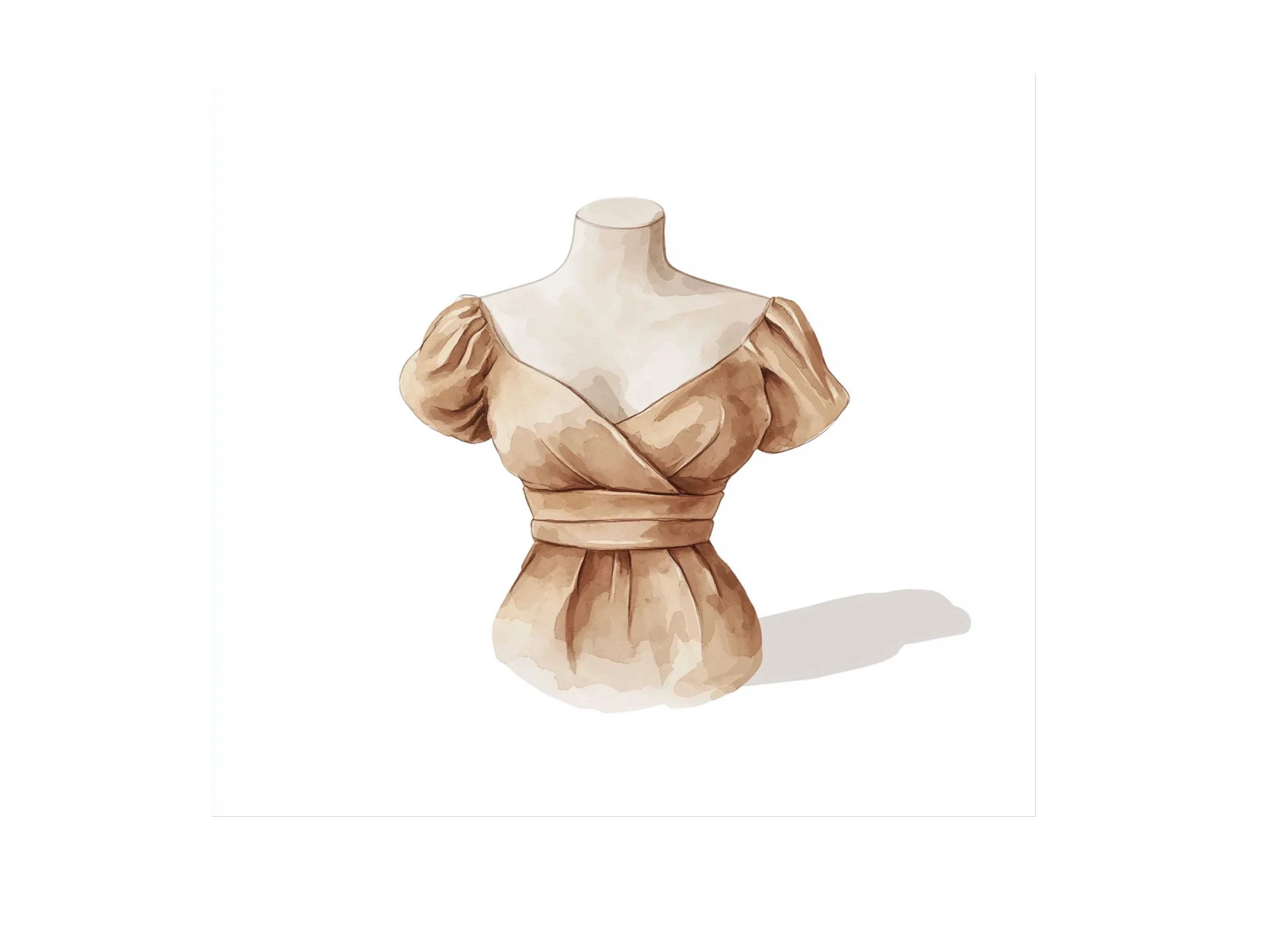 Vintage Mannequin Torso Clipart Bundle