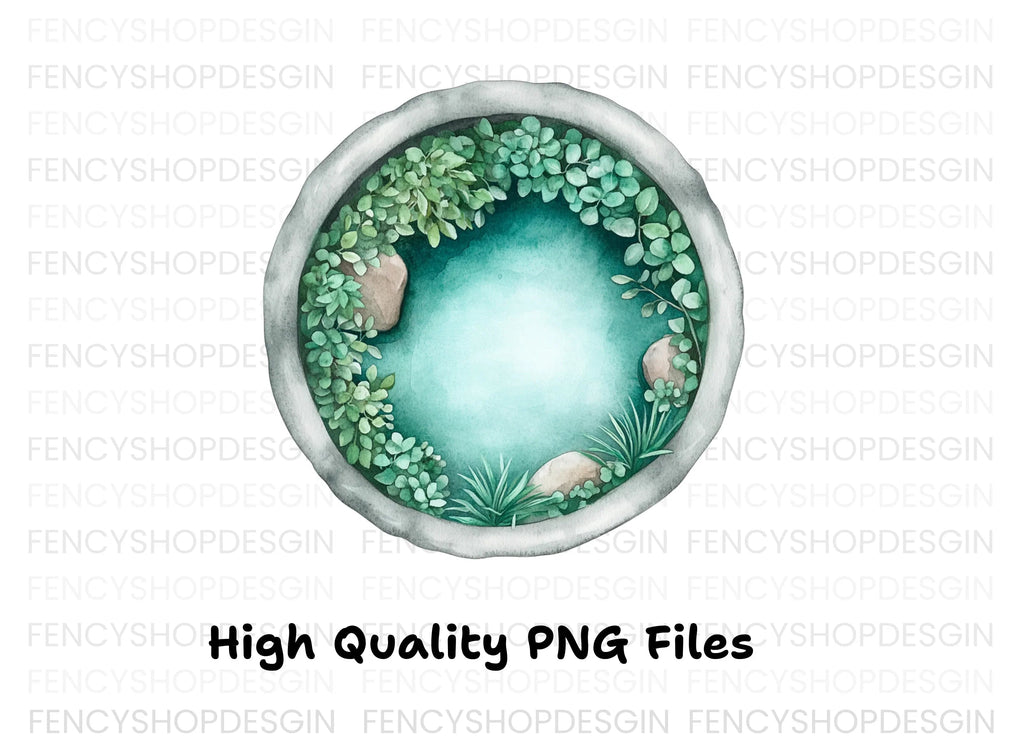 Garden Pond Clipart Bundle