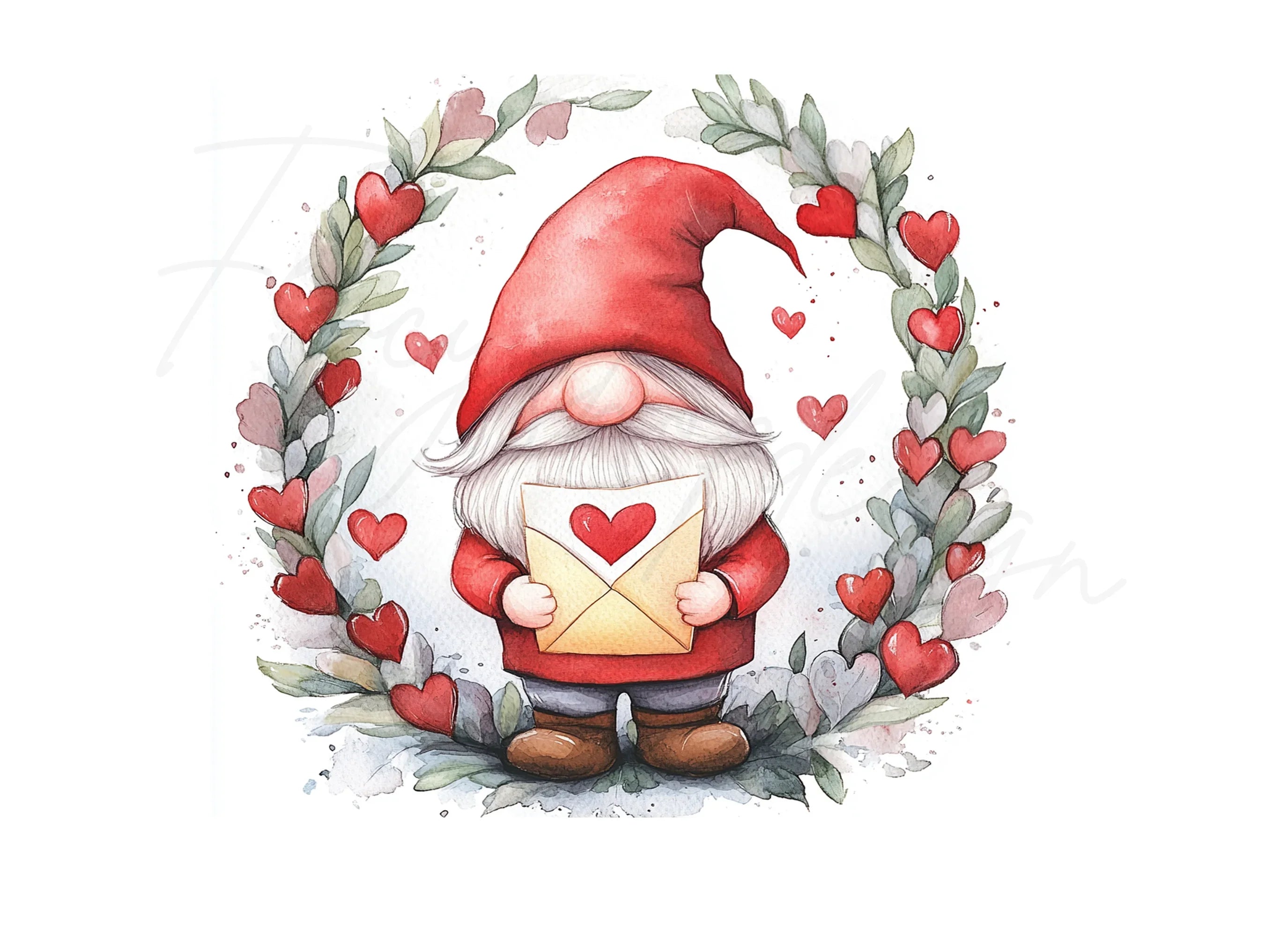 Valentine Day Gnomes Clipart Bundle