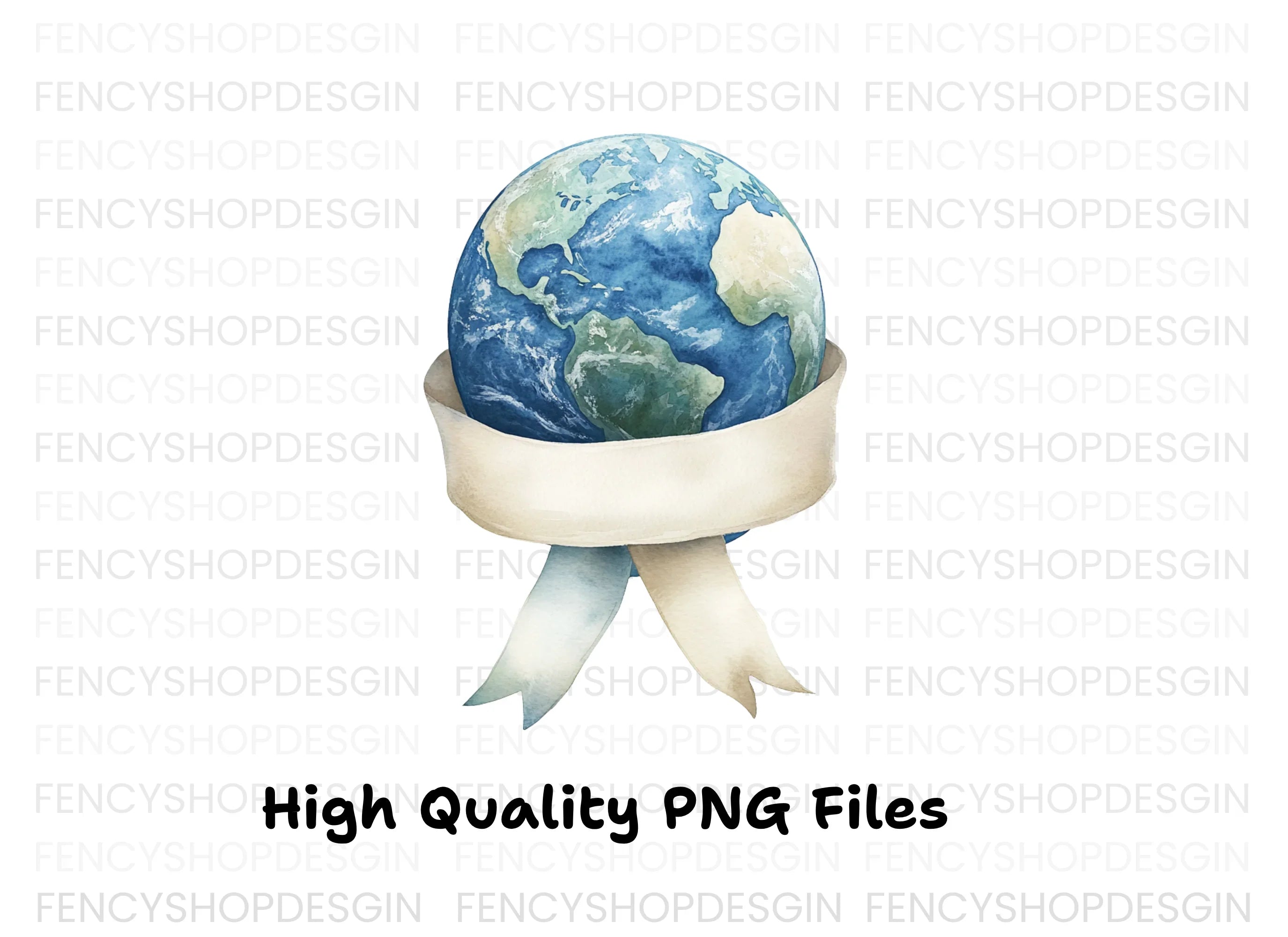 Earth Ribbons Clipart Bundle
