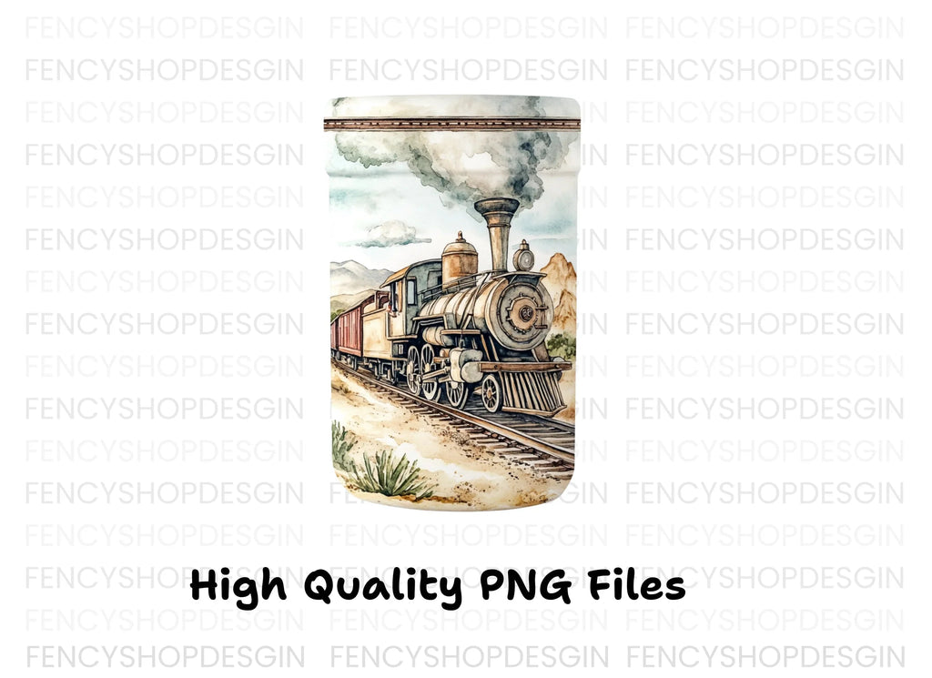 Vintage Train Landscape Clipart Bundle