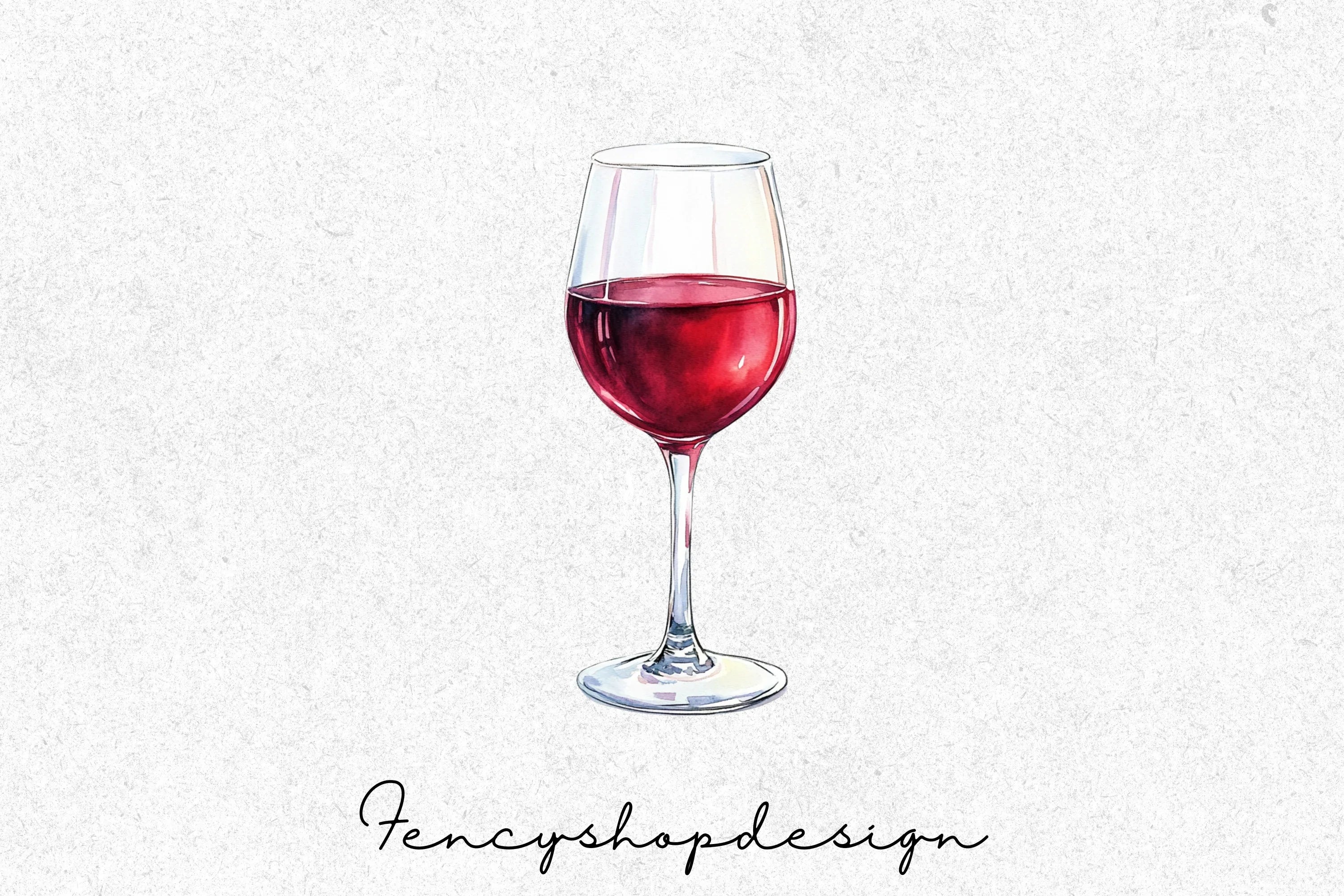 Wine Glasses Clipart Bundle